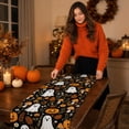 thumbnail image 7 of Halloween Decor Tablecloth Creepy Black Lace Tablecloth for Haunted Fireplace Mantle Window Display 48x96 Inch by Xuniizn, 7 of 7