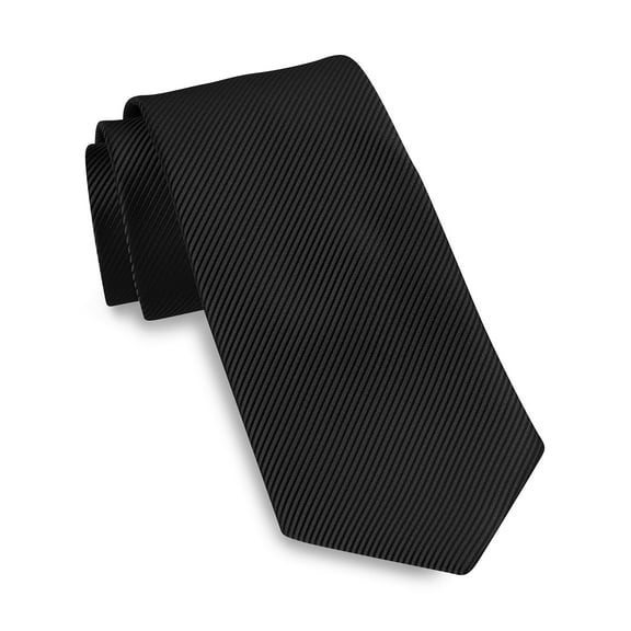 Synrgy by DXL Men's Big and Tall Textured Solid Tie Black XL