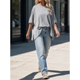 thumbnail image 5 of Summer Short Sleeve Oversize Solid Color T Shirt Women Loose Tops, 5 of 7