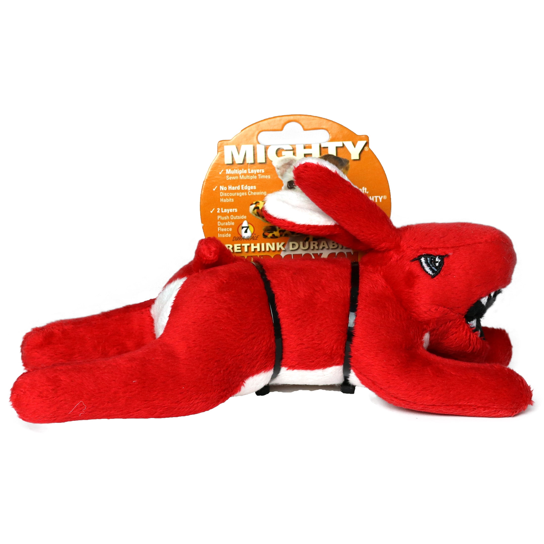 Mighty Jr Angry Animals Rabbit Durable Squeaky Plush Dog Toy, 2-Pack
