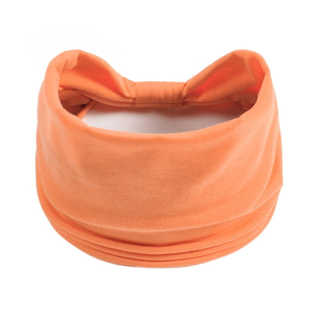 Zhuge Diadema elástica con lazo para yoga para mujer, banda para el cabello anudada tipo turbante (naranja 1)