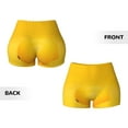 thumbnail image 5 of Haiem Yellow Lemon No Front Seam Biker Shorts for Women Yoga Workout Gym Bike Shorts with Tummy Control Moisture-Wicking-X-Large, 5 of 9