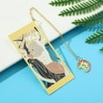 thumbnail image 2 of Demon Kamado Bookmark Page Mark, Anime Tanjiron Zenitsu Giyuu Kyoujurou Figure Reading Tool, Stationery Gifts for Reading Lovers Bookworm (Agatsuma Zenitsu), 2 of 8