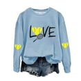 thumbnail image 4 of Baqcunre Womens Hoodies Women's Love Tennis Casual Hoodie Long Sleeve Sweatshirts Soft Printed Shirts Women's Winter Sweatshirt Tops Crewneck Sweatshirts Plus Size Tops Sky Blue L, 4 of 6