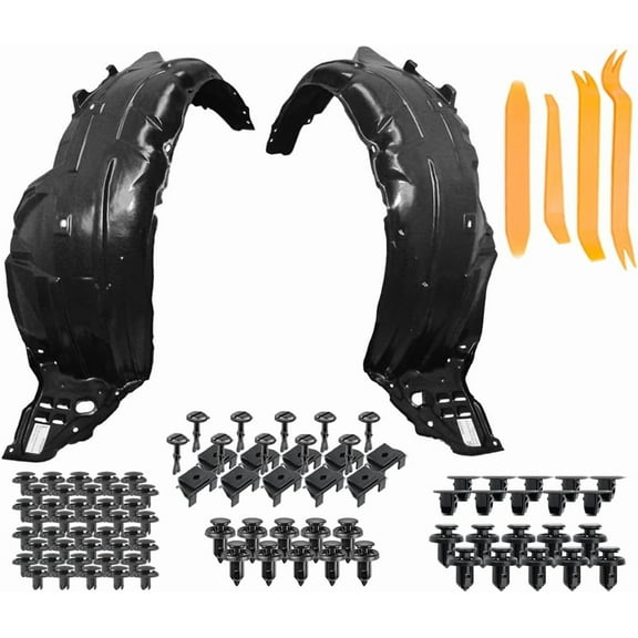 Parts N Go Fender Liner Set w/Clips/Fasteners Kit for 2006-2011 Civic Sedan Front Driver Side & Passenger Side Left Right HO1248134 HO1249134 74151SNAA00 74101SNAA00