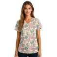 thumbnail image 4 of Fabrcox S-5XL Valentines Day Scrub Tops Women Plus Size Love Heart Graphic Holiday Scrubs Top for Women V Neck Short Sleeve Nurse Uniform with Pockets, 4 of 5