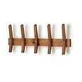 thumbnail image 2 of DRAKESTONE Mid-Century Coat Rack w/ 5 Wooden Hooks - Walnut, 2 of 5