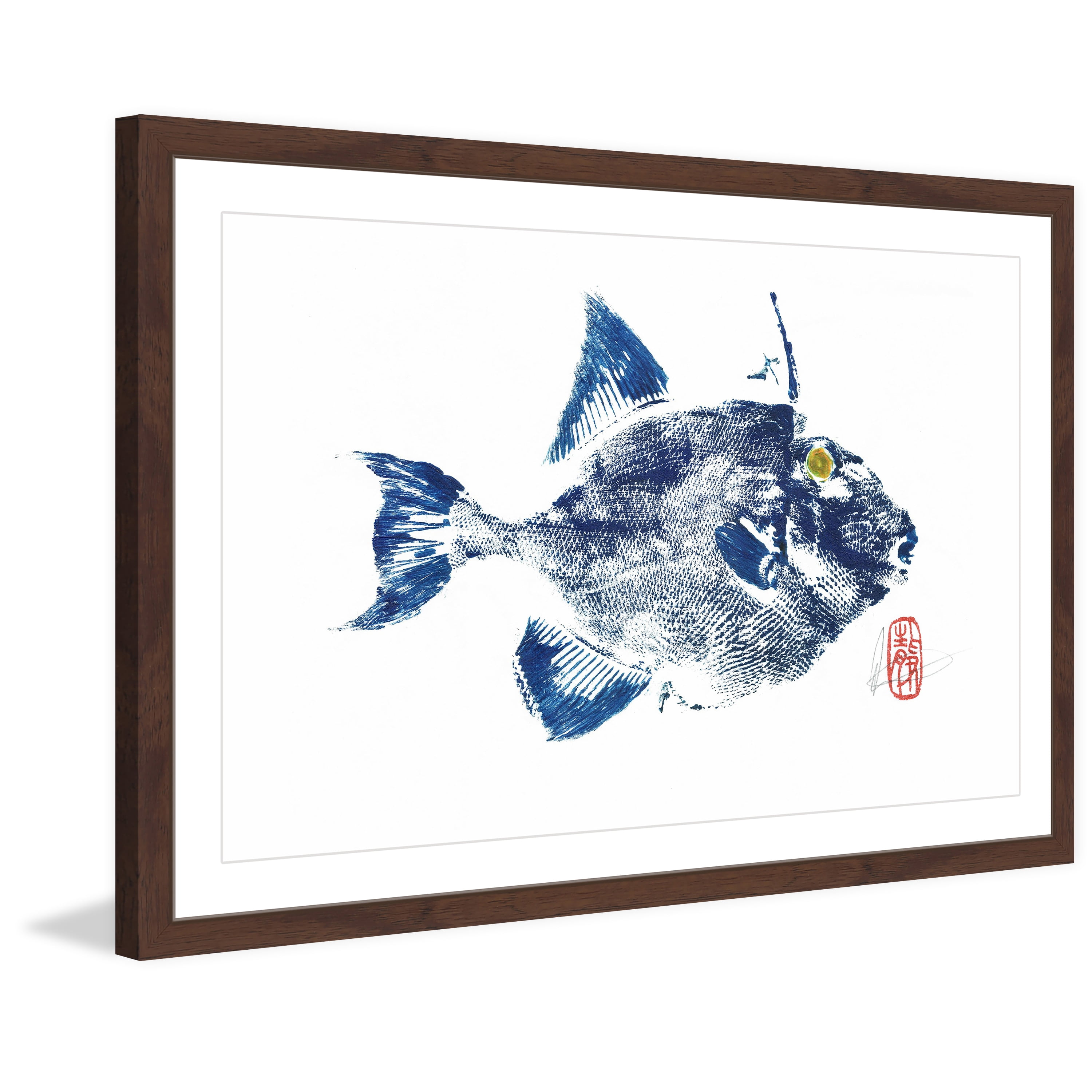 "Blue Is Me" Framed Painting Print