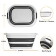 thumbnail image 4 of 40L Collapsible Plastic Laundry Basket, Foldable Pop Up Storage Container Space Saving Washing Tub Organizer (1, White/Grey), 4 of 7