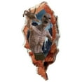 thumbnail image 1 of Decoración de Halloween Decoraciones de Halloween Nuevas pegatinas de pared de Halloween Zom-bie Pared rota 3d Pegatinas de pared de Halloween, 1 of 9