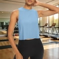 thumbnail image 5 of Fancifize Open Back Workout Shirts for Women Crewnecek Cropped Yoga Tank Tops Backless Sleeveless Tshirts, 5 of 6