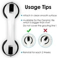 thumbnail image 4 of VACUSHOP Grab Bars for Bathroom Shower, Handicap Grab Bar Safety Anti-Slip Bath Grip Hand Rail, Shower Grab Bars for Seniors, Elderly, 12" Suction Bath Tub Hand Rail, 4 of 8