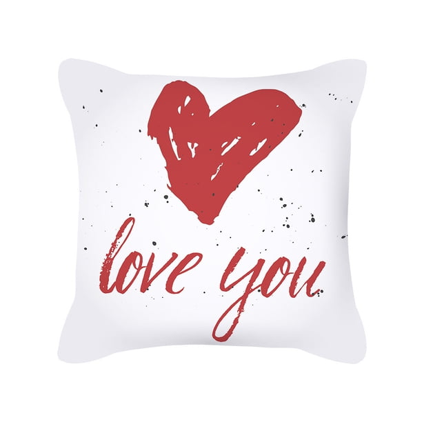 Funda de almohada con estampado de acuarela roja para el día de San Valentín Wmkox8yii HFSH1238