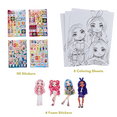 thumbnail image 5 of Rainbow High Girls Art Set Stickers Markers and Crayons for Kids 150 Pieces, 5 of 9