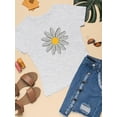 thumbnail image 3 of Smartprints Cute Daisy Flower Art T-Shirt Women -Image by Shutterstock, Female x-Large, 3 of 4