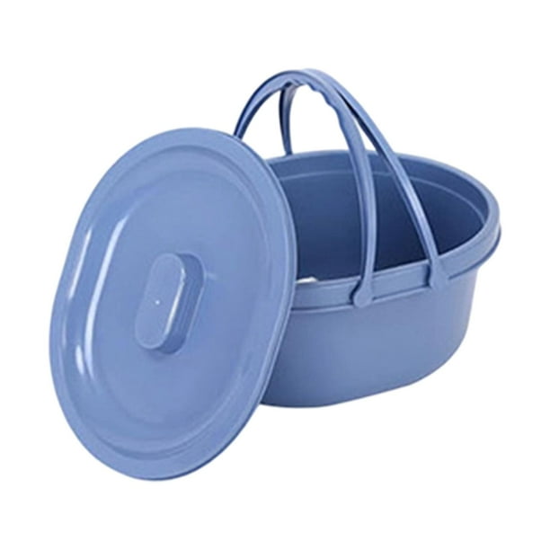 Inodoro portátil tipo urinario con tapa y asas, ideal para personas mayores. para hogar, coche, tiendas de campaña y acampadas.