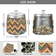 thumbnail image 2 of Yayeee Ashtray with Lid for Cigarette Smokeless Stainless Steel Home Ash Holder, Orange Geometric, 2 of 7
