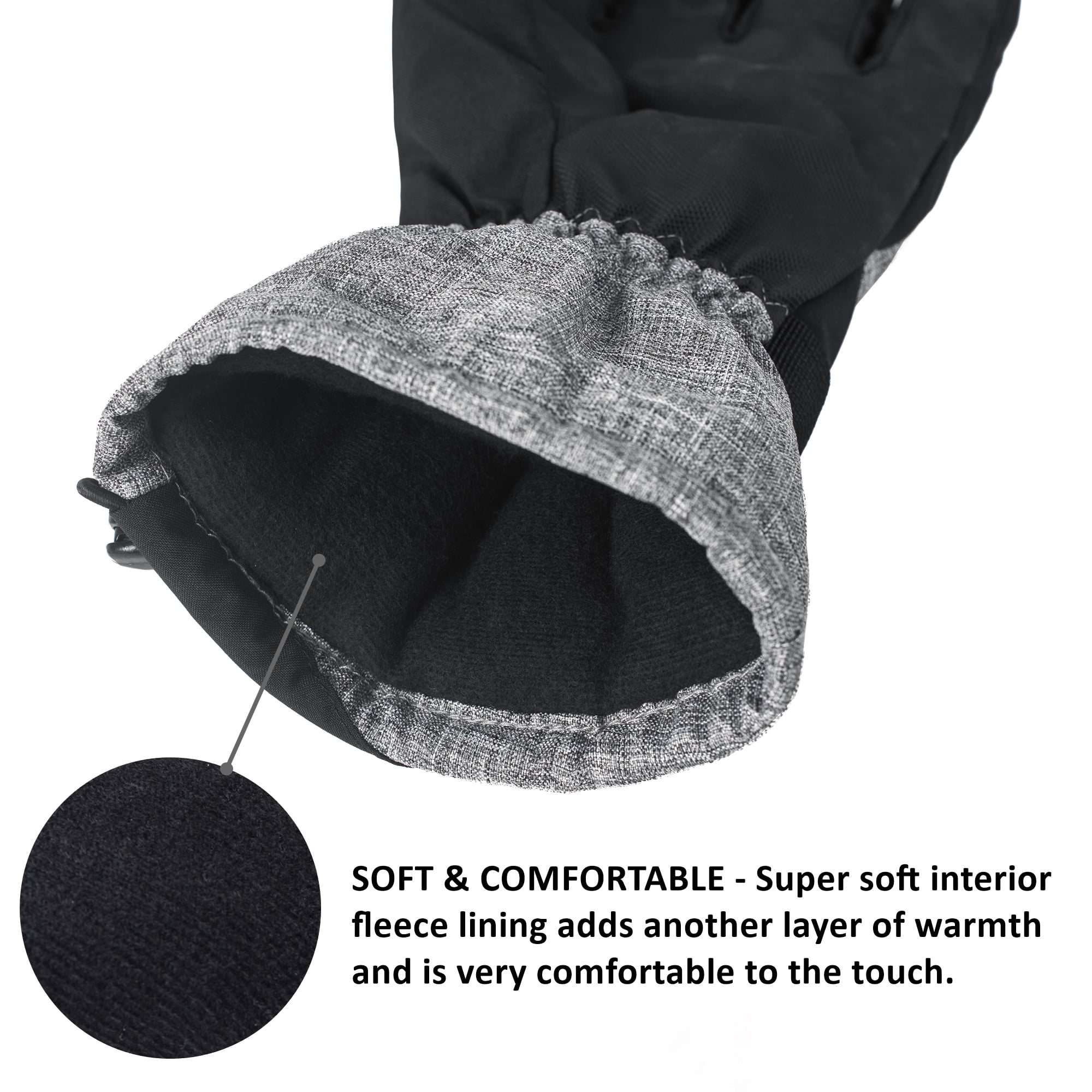 Alpine Swiss Mens Waterproof Gauntlet Snow Ski Gloves Winter Sport Snowboarding Windproof Warm 3M Thinsulate