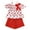 Red, variant on 12 Month Girl Clothes Summer Toddler Girl Summer Clothes Baby Solid Linen Outfit Bows Ruffle Tank Tops Shirts + Ruffled Short Set