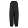 thumbnail image 5 of Womens Straight Leg Pants Sweatpants Women Casual TrousersSolid Color High Waist With Pockets Long Pants, S-2XL, 5 of 7