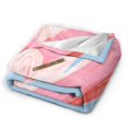 thumbnail image 4 of Blue Romantic Love Graffiti Throw Blanket, Anti-Pilling Ultra-Soft Micro Fleece Cover Blanket for Bed Sofa, for All Seasons, 80"x60", 4 of 9