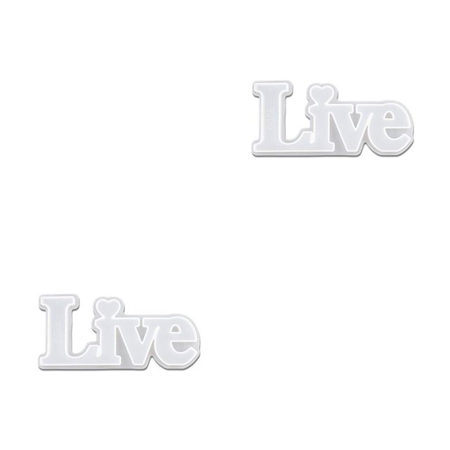Billuyoard Molde de silicona portátil para letras, molde de joyería para pastel de Chocolate y gelatina, llavero 3D DIY, herramienta Flexible Type2 NO2