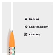 U Brands Laguna Ballpoint Pens, 6 Count, Colorful Cubist, Bold (1.0mm) Point, Black Ink