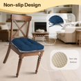 thumbnail image 5 of Non Slip Chair Cushions for Dining Chairs Set of 4 Kitchen Chair Cushions 18"x18"x3" Turfted Chair Pads Comfortable and Soft Seat Cushion with Ties, Navy, 5 of 14