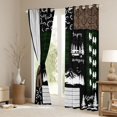 thumbnail image 3 of Feelyou Green Buffalo Curtains Pack of 2 (42x84 Each), Pine Tree Plant Curtains Blackout, 3 of 6