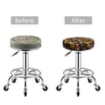 thumbnail image 3 of Kdxio Mushrooms And Fern Stems Print Stool Covers Round,Stretch Round Bar Stool Covers Washable Bar Stool Cushion Slipcover for 12-15 Inch Chair, 3 of 5