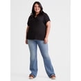 thumbnail image 3 of Terra & Sky Women’s Plus Size Tunic Tee with Short Sleeves, Sizes 0X-5X, 3 of 4
