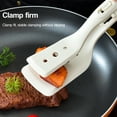 thumbnail image 6 of 2 in 1 Spatula Tongs, Fish Turner Spatula Double Sided, Silicone Grill Clamp, Slotted Flipper Tongs for Steak, Egg, Pancake, Tortilla, Burger, Bacon, 11.6 Inch, 6 of 8