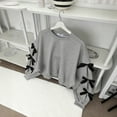 thumbnail image 5 of Mercatoo Girls Bow Sweatshirts Teen Oversized Plain Trendy Cotton Pullover Shirts Fall Winter Warm Soft Cozy Solid Clothes, 5 of 5