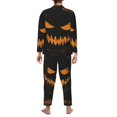 thumbnail image 2 of Halloween Costumes Mens Pajamas Set, Grunge Halloween Pumpkin Halloween Pajamas Button Down Long Sleeve Loungewear Halloween Sleepwear Pjs sets for Men, 2 of 7