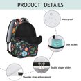 thumbnail image 4 of Pioneer Flower Floral Print Pattern Backpack for School, Cute School Bag with Adjustable Shoulder Straps and Padded Back, 15.3"x11"x7.1", 4 of 4