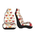 thumbnail image 3 of Pofeuu Colorful Flower Chickens Print Automotive Car Seat Covers Flat Cloth Full Set Seat Covers,Car Seat Covers front seats for Cars Trucks and SUVs-2 PCS, 3 of 9
