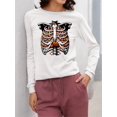 thumbnail image 2 of Candy Corn Skeleton Ribcage Halloween Graphic - Men's Long Sleeve, 2 of 4