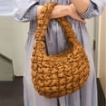 thumbnail image 4 of Bolso de nube plisado, moderno, para hombro, portátil, para hacer bolas de masa hervida, de gran capacidad, de algodón con plumón para debajo del brazo, 4 of 4