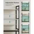 thumbnail image 5 of CRXX Over-The-Toilet Storage, 3-Tier Bathroom Organizer Over Toilet with Adjustable Shelves, Hooks, Bamboo, Freestanding Space Saver Bathroom Shelves, Heather Greige and Ink Black, 5 of 8