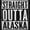 Black, variant on Funny AK Straight Outta Alaska Womens Slim Fit Graphic Tee Brisco Brands X