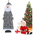 thumbnail image 1 of Calendario de Adviento de Papá Noel JanHm de fieltro navideño con 24 bolsillos, 1 of 5
