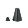 Hawaiian Cone Tabletop Oil Torch - Sophisticated Oil Lamp is Perfect as a Centerpiece or as Landscape Lighting - Easy Refill 60oz Bowl with Matching Snuffer and Fiberglass Wick (Smooth Black)