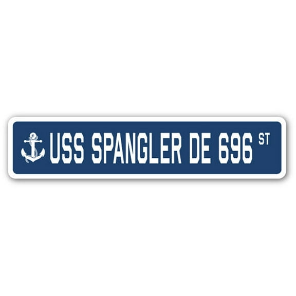 USS SPANGLER DE 696 Street Sign us navy ship veteran sailor gift