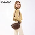 thumbnail image 7 of Montana West Crossbody Bag for Women Large Double Zipper Bum Bag with Adjustable Wide Strap, Coffee, 7 of 7