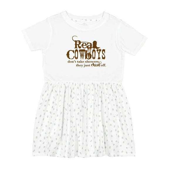 Inktastic Real Cowboys Girls Toddler Dress