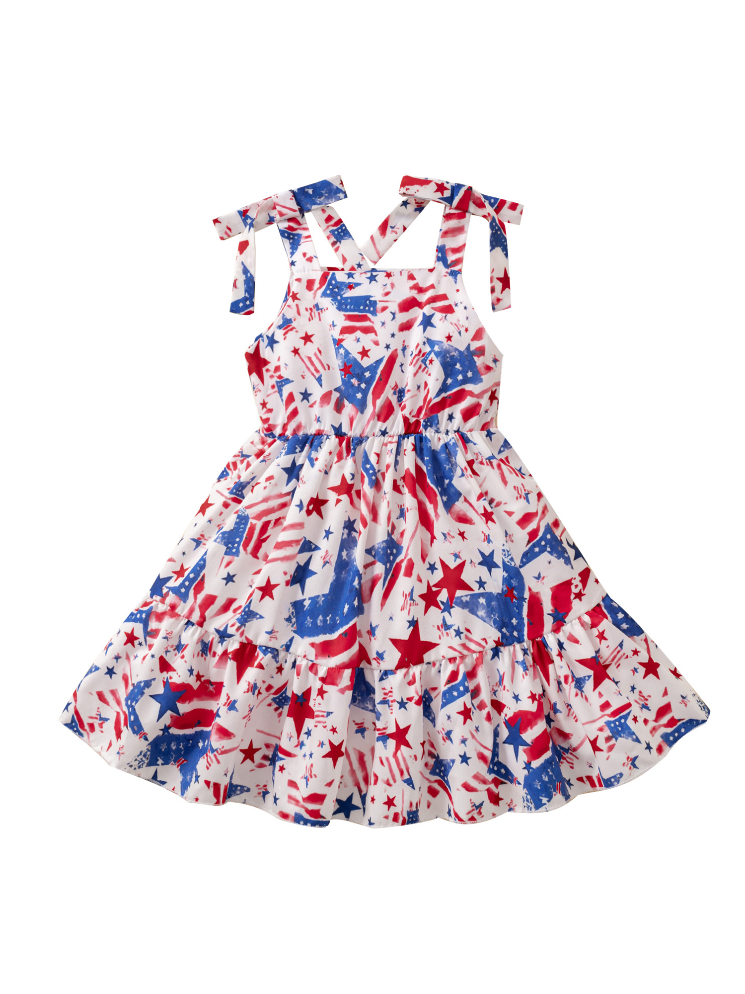 DcoolMoogl Kids Little Girls 4th Of July Outfit Summer Sleeveless 