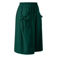 thumbnail image 6 of Glisme Casual Pants For Women Plus Size Knee Length Cotton Linen Shorts Summer Baggy Dressy Long Shorts With Pockets Green Trousers Regular Fit, 6 of 7