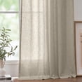 thumbnail image 3 of Cortinas Jinchan, mezcla de lino, 229 cm de largo, para sala de estar, avena, 3 of 6