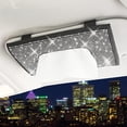 thumbnail image 1 of ZHAOCHENG paquete de soporte para caja de pañuelos para visera de coche, servilletero de cristal brillante, caja de pañuelos de piel sintética para asiento trasero, accesorios de coche para mujer, dia, 1 of 5
