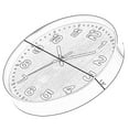 thumbnail image 4 of Decorative Modern Round Wood- Looking Plastic Wall Clock for Living Room, Kitchen, or Dining Room, 4 of 9